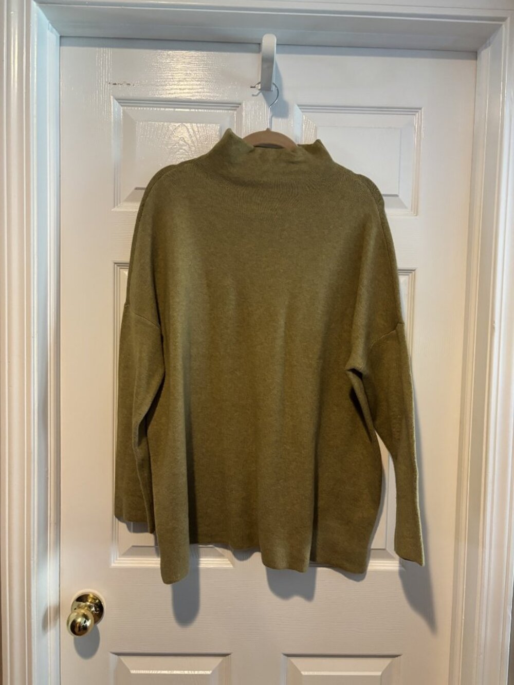 J.Jill Olive Green Mock Turtleneck Long Sleeve Sweater